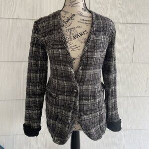 Vintage ZOEtee’s Classy Two-button Wool Tweed Check Blazer Jacket S/M (X)